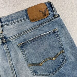 American Eagle Original Boot Jeans Men 33x34 (fits 34x32) Medium Wash Y2K Norm